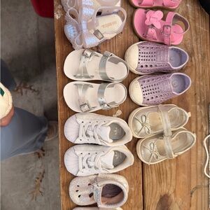Old Soles Silver and Cream Kids Sandals